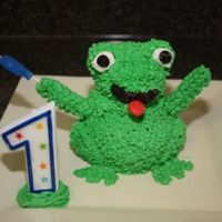 Miniature Frog Smash Cake This was my son's "smash cake" for his first birthday!