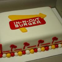 In-N-Out Burger Cake My daughter is a manager at In-N-Out and wanted a cake for thier dinner cruise.2 layer pina colada cake with pineapple/coconut filling ,...