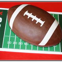 Football Birthday Red velvet, cream cheese, chocolate fondant, fondant accents, edible image for the field. TFL