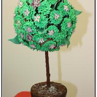 Strawberry Blossom Topiary I was inspired by the topiary by cmerola - thanks for your help, by the way!! Strawberry, chocolate, and red velvet mini cuppies with CC....