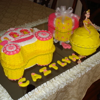 Princess Cake Made this one for a 4 year old girl that loves princess. carriage is vanilla cake with chocolate filling , doll it's just cake and the...