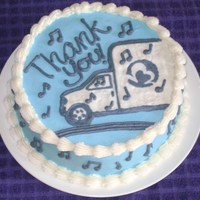 Thank You Cake My husband *finally* got management to put a stereo in his work truck so he doesn't have to drive in monotony all day long. We made...