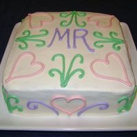 Mr Square Cake This was for my mom's birthday. It was my first time doing a square cake, and I won't do a square one again until I get good...