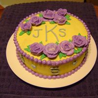 5 Year Anniversary My first 'comissioned' cake. I was nervous, but they were pleased! I couldn't charge her, though. I'm just not...