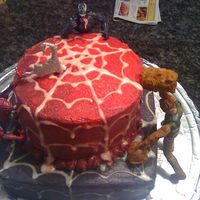 Spiderman Vs Bad Guys well this should really be in the disaster file. the cake didnt hold up well to the 50 min car ride. But everyone seemed to love it.