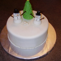 Snowman Cake Cake I made for my husband to take to work.