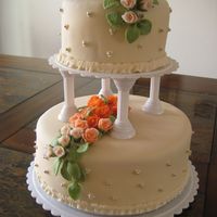 Wedding Cake Finale This cake was made for the course 3 of Wilton.