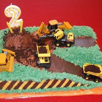 Construction Cake This was for my little boy's 2 yr birthday party - needless to say, he loves trucks! It is WASC, filled with ganache and iced with...