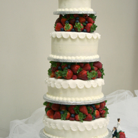 4 Tiered Berry Wedding Cake My first wedding cake. 4 tiers with berries.