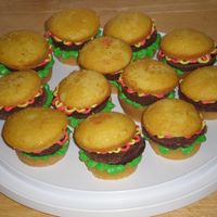 Hamburger Cupcakes These are the cutest little things..I think. They took a long time to make but well worth it. People at work devoured them within 15...
