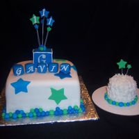 Blocks And Stars Thanks for fellow CCer's for the idea. Made large block out of RKT and smaller blocks with Jen Dontz pearl clay. 8" square cake...