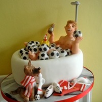 Football Crazy This is a great cake for a sports fan, you can put different ball into the tub, and change the colour of the strip.