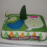 Golf Cake replica of Brad's favorite golf course!!