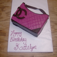 Channel Purse Cake my second attempt at a purse cake...much better than the first!!