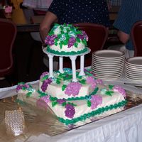 Nelson Wedding The couple are in their 70's and wanted something nice though not over the top. Square, hex, round, butter cake with raspberry filling...