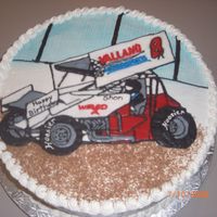 Sprint_Car.jpg This is a color flow sprint car that I did for my husband's friends 40th birthday. The fence was made by laying down drywall mesh/tape...