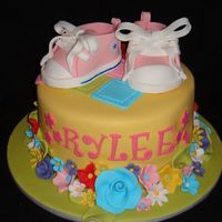 Cake With Converse Shoes Topper http://www.facebook.com/SugarCrazybyJeslyn Made this birthday cake for my niece who likes Converse shoes. Thanks Stellastarchild for the...