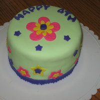 My 1St Fondant Cake This was the 1st time I've used fondant to cover a cake. So much fun!