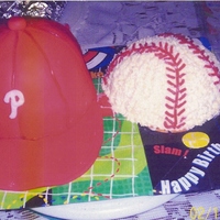 Baseball Cap I made this cake for my son's birthday. He is an avid Phillies fan. The cake was chocolate with chocolate mousse filling covered in...