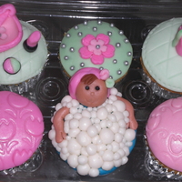 Relax And Enjoy Cupcakes.. Cupcakes for a friend, girl taking a hot bath, hand bag, lipstick :)