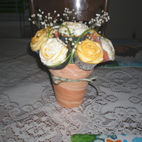 Cupcake Bouquet Made this for my hubby's work. They were having a fundraiser for a ill employee. I think it fetched about $65.......My first attempt...