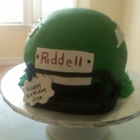 J.e.t.s My first ever attempt at a helmet cake for my brother-in-laws bday...god I need more practice, i see my errors but in the end he loved it....