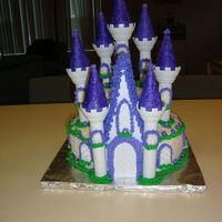 Castle Cake This castle cake was a lot of work. It would of been nice if the towers were hollow at the bottom. Transporting the cake was a bit tricky....