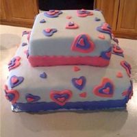 Hearts Just a simple Valentine's Day cake.