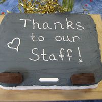 Chalboard Cake Buttercream chalkboard cake to Thank our school staff!