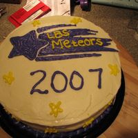 Meteor Cake Cake in honor of son's gradeschool