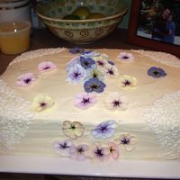 Pansies Cakes Pansies cakes for friend's grandmother made out of Buttercream frosting and 79 handshaped and hand painted painsies made out of...