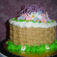 Amanda's Bday/easter Cake flower basket for a birthday on easter sunday