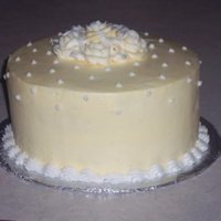 Yellow Bridal Shower Cake Buttercream icing, buttercream roses