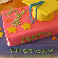 Graduation Book And Hat Cake 