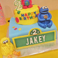 Sesame Street Birthday Cake I made this cake for a friend's son who turned 2. He was a big fan of sesame street and I thought I'd be up for another challenge...