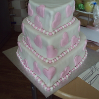 Wedding Cake this was my frist go at doing a 3 tier heart shaped cake.