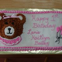 First Birthday Cake I made this cake for my daughter and 2 of her friends - all 3 girls were born within 3 weeks of each other.