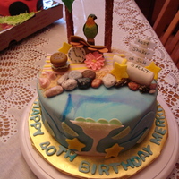 Margaritaville Themed #2 Vanilla cake covered in fondant with fondant decorations. This was my first "for sale" cake for a friend's husband who is a...