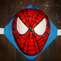 Spiderman Mask This was for my brother-in-law's 4th birthday. My first attempt at covering a cake with fondant and at molding a cake.