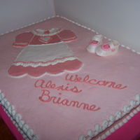 Baby Dress Sheet Cake 
