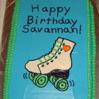 Roller Skate Cake Made for my daughter's 11th bday. Held at the skating rink. All buttercream.