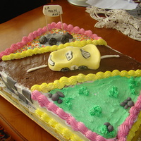 Yellow Lightning Mcqueen Car Cake 