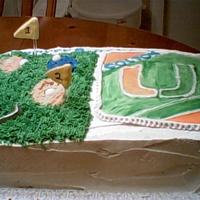 Football / Golf Birthday Cake This was made for a little boy that likes football and golf.
