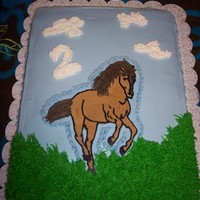 Frisky Horse Birthday cake for my 2 year old nephew. FBCT horse. I loved how it turned out!