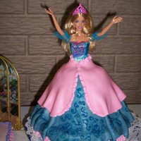 Island Princess Doll cake made for my daughter's 4th birthday. Island Princess theme. My first attempt at using fondant and first doll cake. Made an...