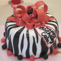 Zebra Print Cake My first attempt with Zebra stripes! I haven't made a cake in a couple of years.