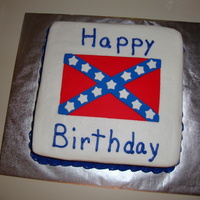 Confederate Birthday This was for a man who loves history and reading about the confederacy. Iced in buttercream with fondant flag.