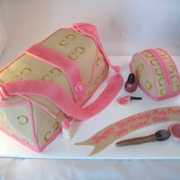 Coach Purse With Make-Up Case And Make Up white cake,bc icing, mmf, mmf accents