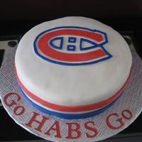 Montreal Canadiens Cake I made this and the other hockey cake for a 6 year old die hard HABS fan!