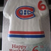 Montreal Canadiens Away Jersey 2nd Cake for the 6 year old die hard HABS fan!